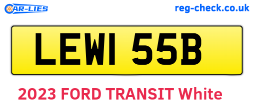 LEW155B are the vehicle registration plates.