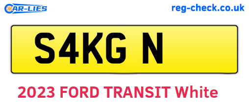 S4KGN are the vehicle registration plates.