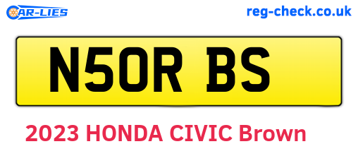 N50RBS are the vehicle registration plates.