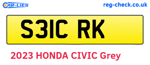 S31CRK are the vehicle registration plates.