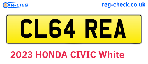 CL64REA are the vehicle registration plates.