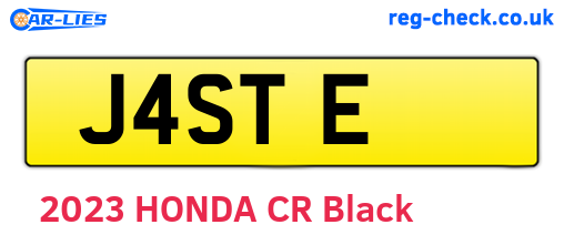 J4STE are the vehicle registration plates.
