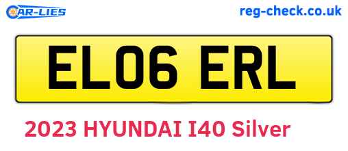 EL06ERL are the vehicle registration plates.