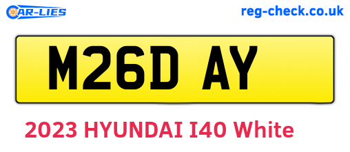 M26DAY are the vehicle registration plates.