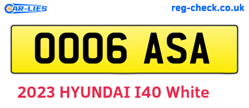 OO06ASA are the vehicle registration plates.