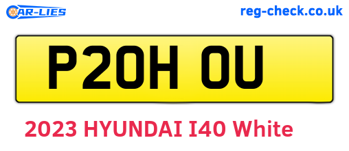 P20HOU are the vehicle registration plates.