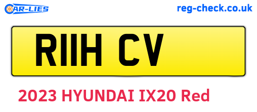 R11HCV are the vehicle registration plates.