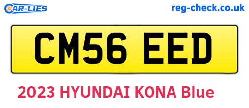 CM56EED are the vehicle registration plates.