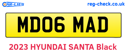 MD06MAD are the vehicle registration plates.