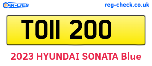 TOI1200 are the vehicle registration plates.