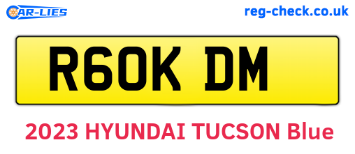 R60KDM are the vehicle registration plates.
