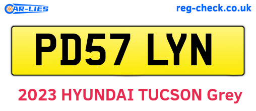 PD57LYN are the vehicle registration plates.