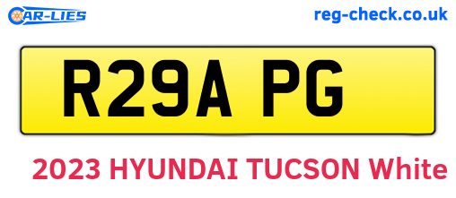 R29APG are the vehicle registration plates.