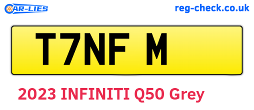 T7NFM are the vehicle registration plates.