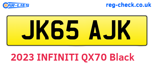 JK65AJK are the vehicle registration plates.