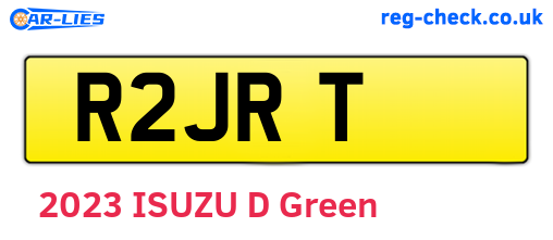 R2JRT are the vehicle registration plates.