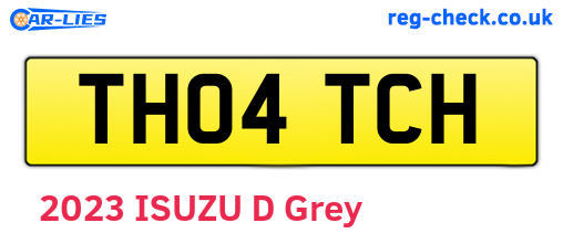 TH04TCH are the vehicle registration plates.