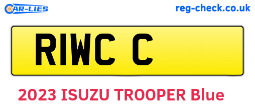 R1WCC are the vehicle registration plates.