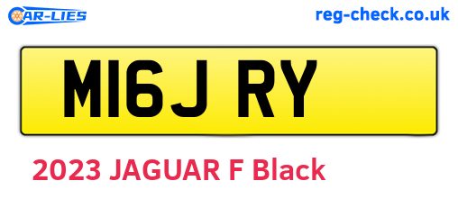 M16JRY are the vehicle registration plates.