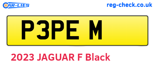 P3PEM are the vehicle registration plates.