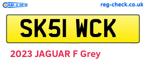 SK51WCK are the vehicle registration plates.