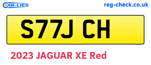 S77JCH are the vehicle registration plates.