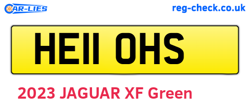 HE11OHS are the vehicle registration plates.