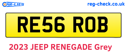 RE56ROB are the vehicle registration plates.