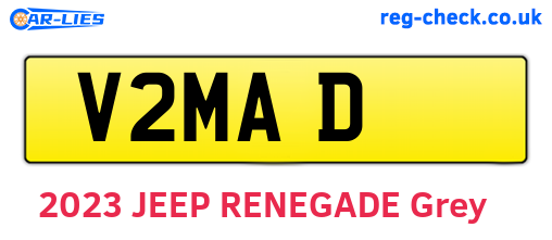 V2MAD are the vehicle registration plates.