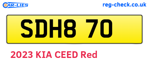 SDH870 are the vehicle registration plates.