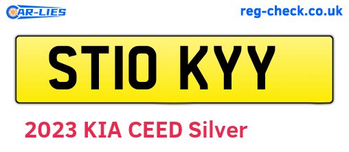 ST10KYY are the vehicle registration plates.