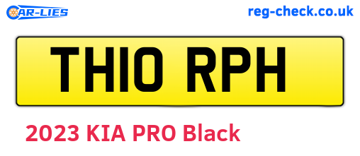 TH10RPH are the vehicle registration plates.