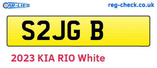 S2JGB are the vehicle registration plates.