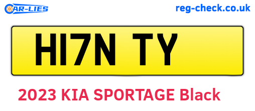 H17NTY are the vehicle registration plates.