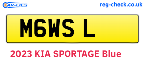 M6WSL are the vehicle registration plates.