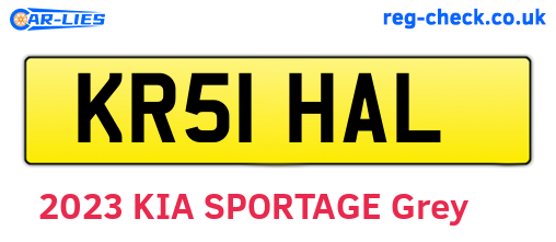 KR51HAL are the vehicle registration plates.