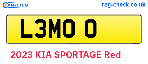 L3MOO are the vehicle registration plates.