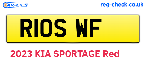 R10SWF are the vehicle registration plates.