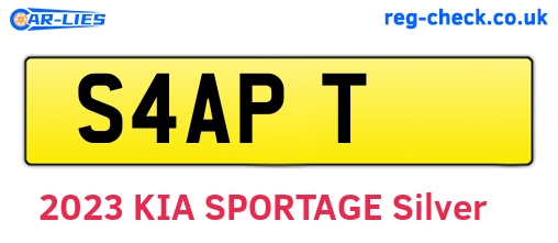 S4APT are the vehicle registration plates.