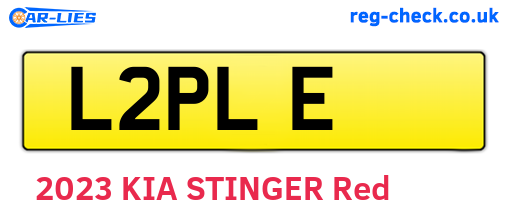 L2PLE are the vehicle registration plates.