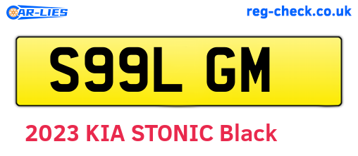 S99LGM are the vehicle registration plates.