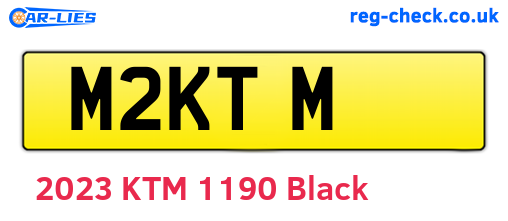 M2KTM are the vehicle registration plates.