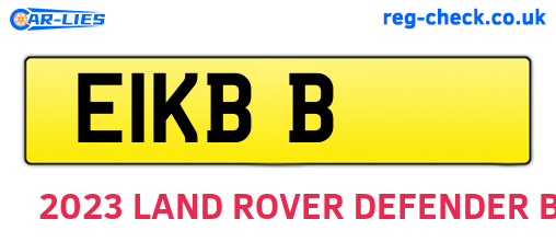 E1KBB are the vehicle registration plates.