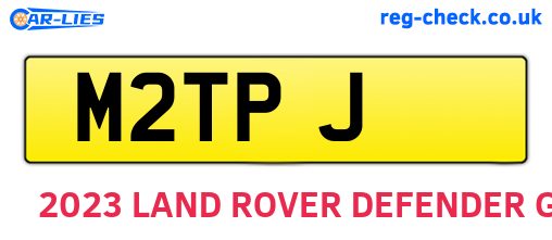 M2TPJ are the vehicle registration plates.