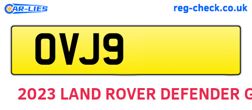 OVJ9 are the vehicle registration plates.