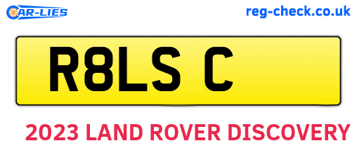 R8LSC are the vehicle registration plates.