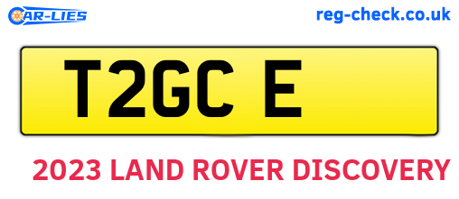 T2GCE are the vehicle registration plates.