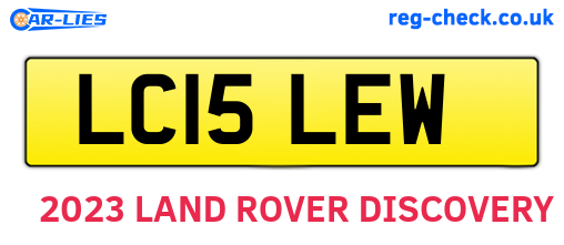 LC15LEW are the vehicle registration plates.