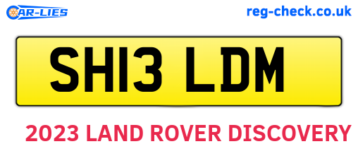 SH13LDM are the vehicle registration plates.