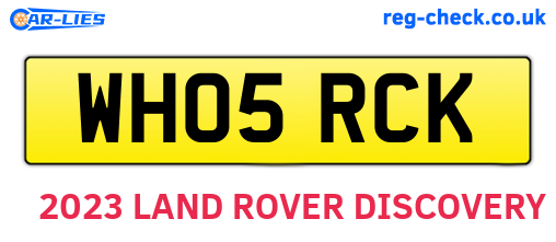 WH05RCK are the vehicle registration plates.
